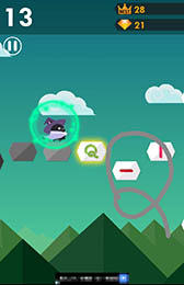 画像ギャラリー No.006のサムネイル画像 / 正確な一筆書きが要求されるユニークなアクションゲーム「黒マギ-黒猫の魔法使いマギの冒険-」を紹介する「(ほぼ)日刊スマホゲーム通信」第909回