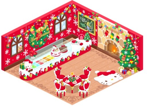画像ギャラリー No.002のサムネイル画像 / 「ハローキティ アイスライフ」クリスマス限定の店舗やアバターが手に入るイベント
