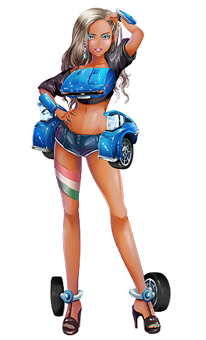 画像ギャラリー No.009のサムネイル画像 / DMMの新作「レーシング娘。」のオープンβテストが本日スタート。クルマの擬人化具合を自分の目で確かめよう