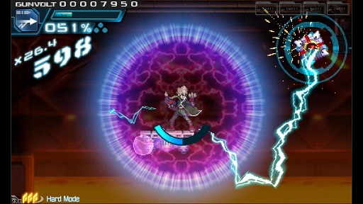Azure Striker GUNVOLT STEAM ver. - Hard mode / Easy mode