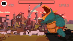 画像ギャラリー No.007のサムネイル画像 / 「怪獣VSひつじ」がauスマートパスで配信開始。ひつじを投げて怪獣を倒そう