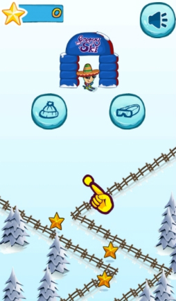 画像ギャラリー No.001のサムネイル画像 / 手軽に遊べるスキーゲーム「オシャレンスキー」が「Yahoo!ゲーム かんたんゲーム」で配信開始