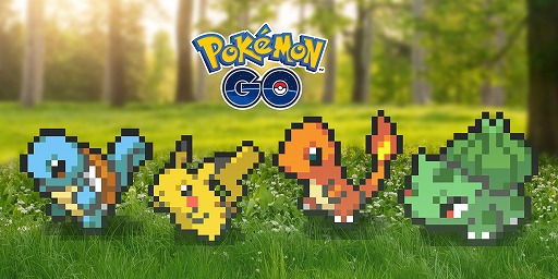 Pokemon Go で 最先端のテクノロジー が導入 おなじみのポケモンたちがレトロかつ暖かみを感じさせる8ビット風のグラフィックスに