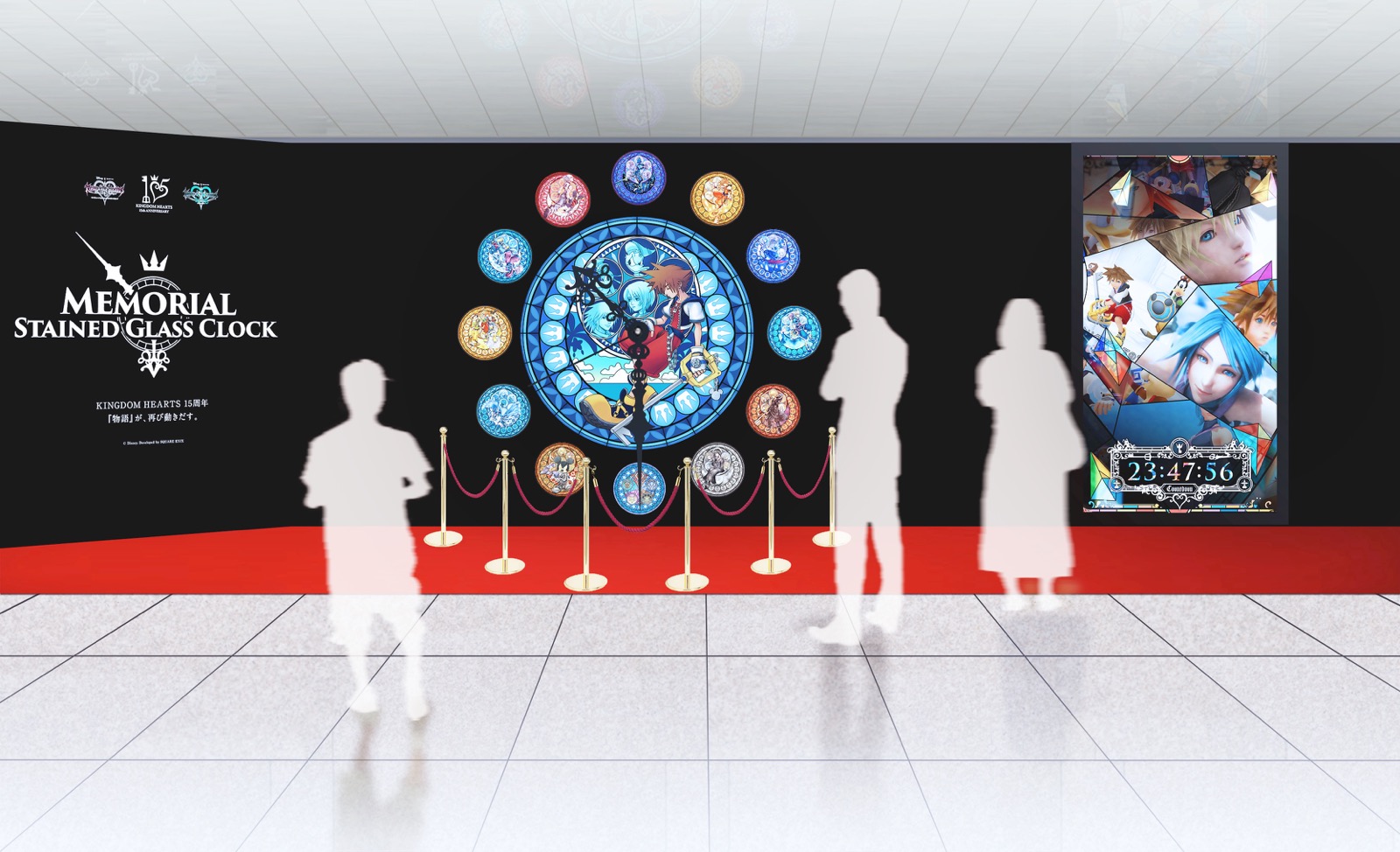 画像集サムネイル一覧 キングダムハーツのステンドグラスを再現した巨大時計が1