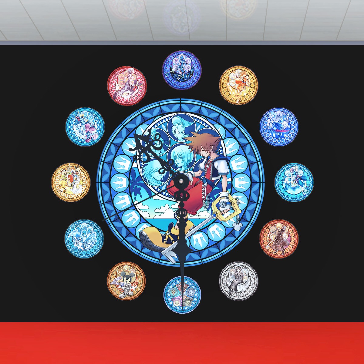 画像集no 016 キングダムハーツ のステンドグラスを再現した巨大時計が1月9日から新宿駅のメトロプロムナードで展示 1点ものの時計にしてプレゼントする企画も