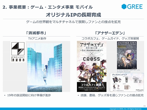 画像ギャラリー No.011のサムネイル画像 / 「アナザーエデン」のガチャ問題に対するグリーの見解も示された,同社の2019年第1四半期の決算説明会をレポート