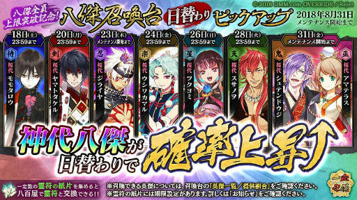 画像ギャラリー No.001のサムネイル画像 / 「一血卍傑-ONLINE-」八傑全員の上限突破記念。日替わりピックアップ