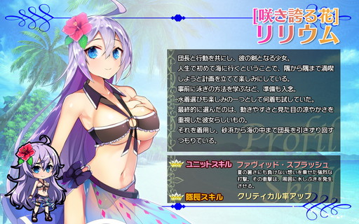 画像ギャラリー No.003のサムネイル画像 / 「ブレイヴガール レイヴンズ」のWebGL版がリリース。水着ユニットの実装も