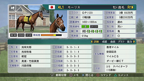 ꡼ No.014 | Winning Post 8 2016סPS4ǤΥ졼俷UIǧǤ̡󥸤Ȥ󽷤ξܺ٤