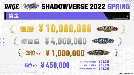 ���������꡼ No.002�Υ���ͥ������ / ��RAGE Shadowverse 2022 Spring�פγ��Ť����ꡤ����ȥ꡼��2022ǯ1��9���ޤ�