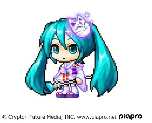 画像ギャラリー No.004のサムネイル画像 / 「メイプルストーリーM」,初音ミクにちなんだアバターやアイテムが登場するコラボイベントが開催