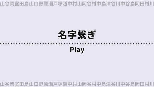 画像ギャラリー No.003のサムネイル画像 / 結のほえほえゲーム演説：第264回「おそらく世界初？　名字しりとりゲーム『名字繋ぎ』攻略方法を話します」