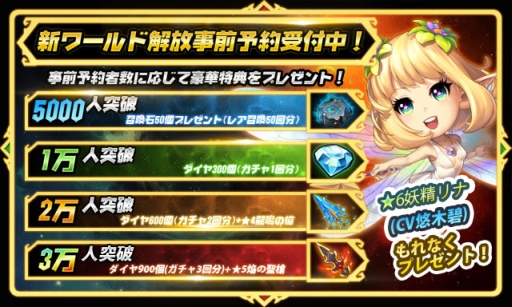 クロノスブレイド 1周年 新ワールド開放に向けた事前予約が2万件を突破