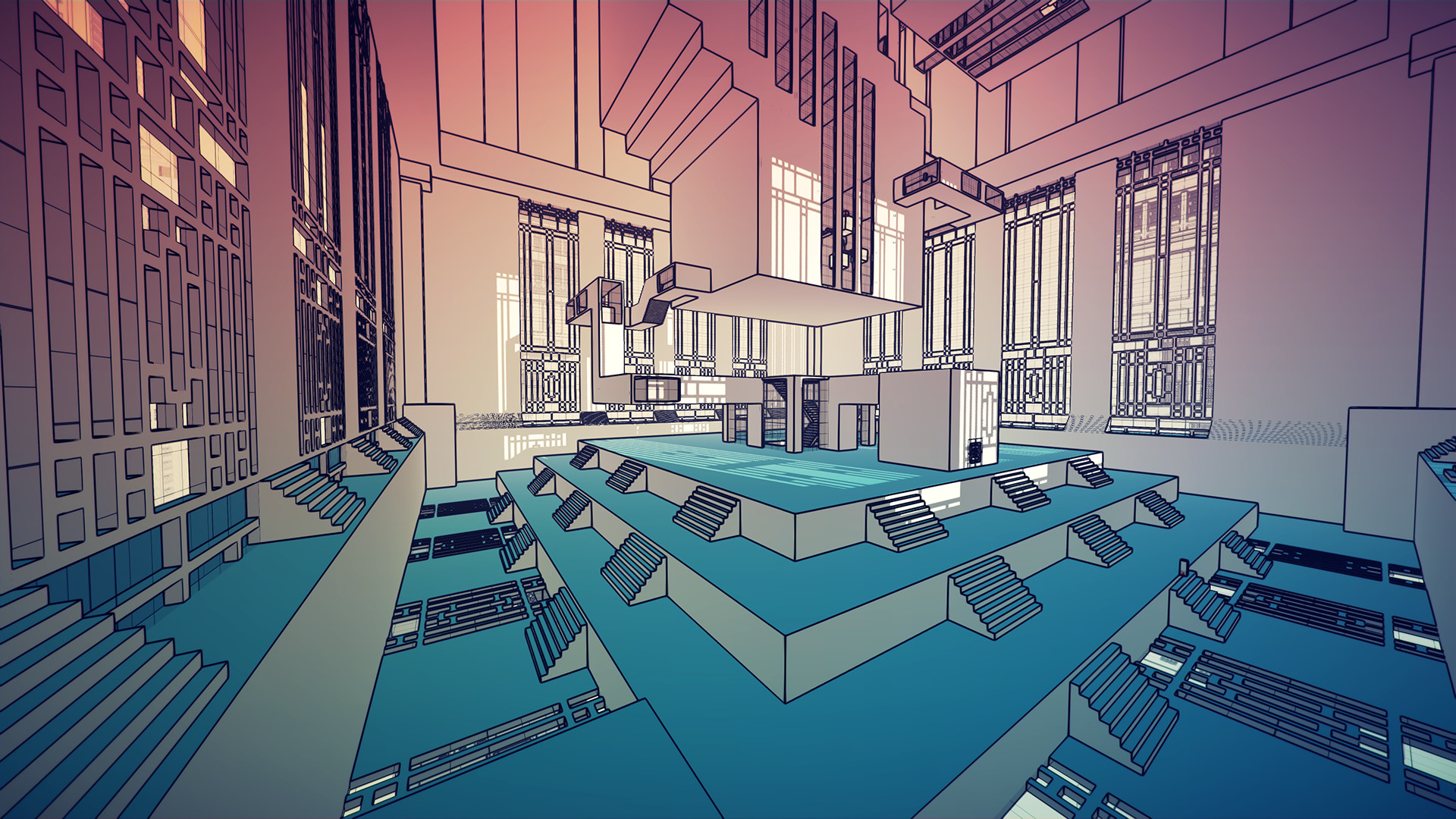 画像集 001 エッシャーのだまし絵風の幾何学パズル Manifold Garden が