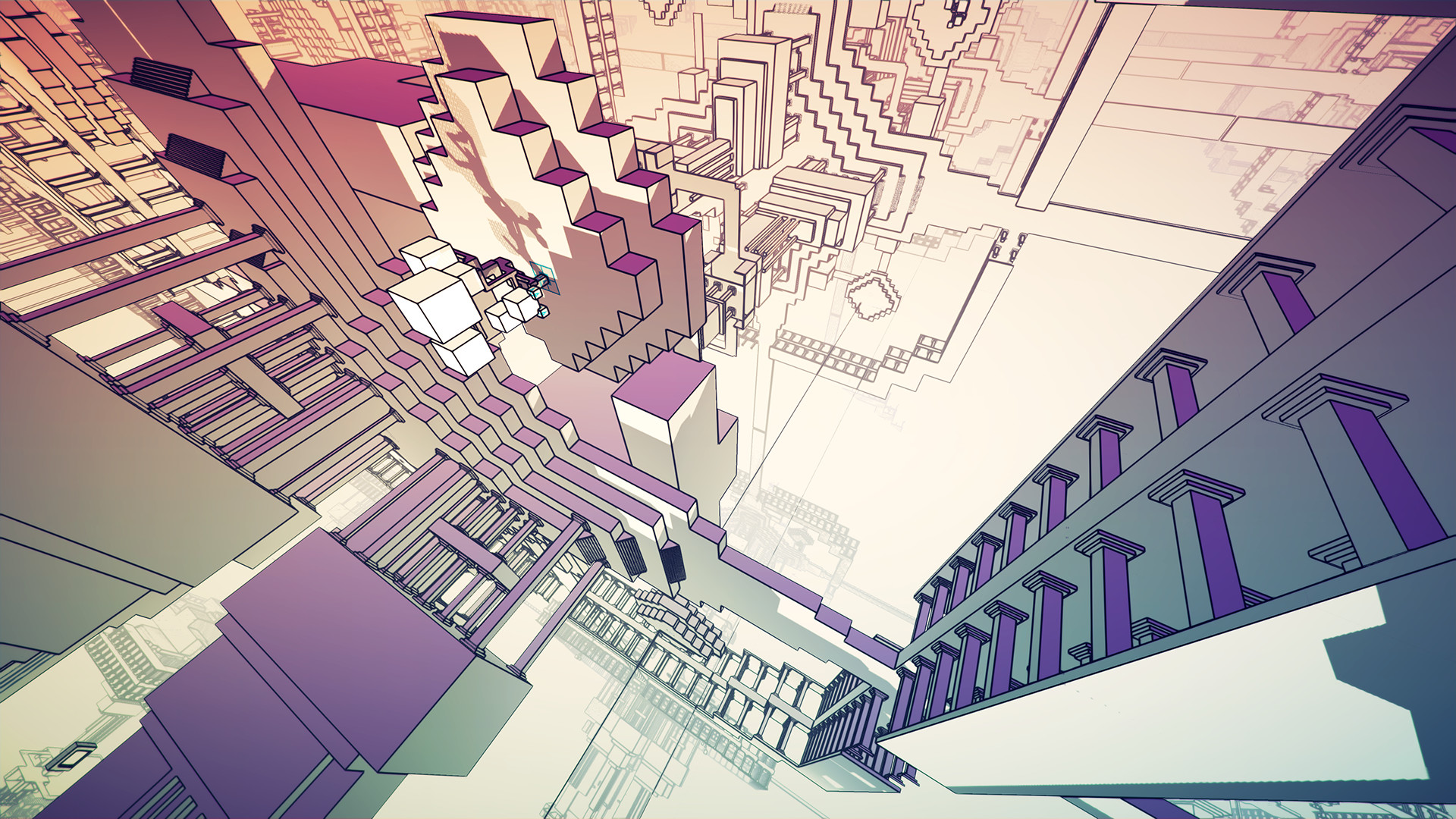 画像集 003 エッシャーのだまし絵風の幾何学パズル Manifold Garden が