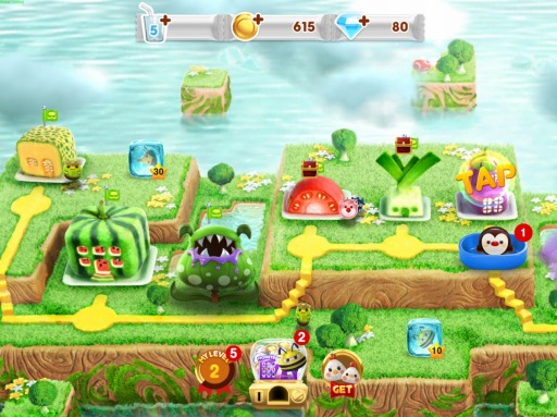 画像ギャラリー No.012のサムネイル画像 / 食べ物のキャラをくっつけて消すパズル「くっつきパズル ピコ」事前登録受付を開始