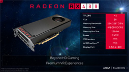 画像集#052のサムネイル/「Radeon RX 480」レビュー。Polaris世代第1弾となるコスパ重視のGPU，その絶対性能を探る