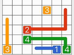 同じ数字を線で結んですべてのマスを埋めよう パズルゲーム Link