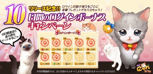 画像ギャラリー No.004のサムネイル画像 / 「マイにゃんカフェ」が配信開始。友達招待キャンペーン第1弾を実施