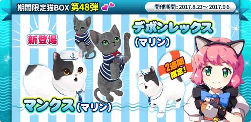 画像ギャラリー No.001のサムネイル画像 / 「マイにゃんカフェ」,期間限定ガチャや夏休み限定クエストなどを開催中