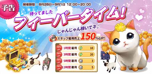 画像ギャラリー No.004のサムネイル画像 / 「マイにゃんカフェ」,期間限定ガチャや夏休み限定クエストなどを開催中