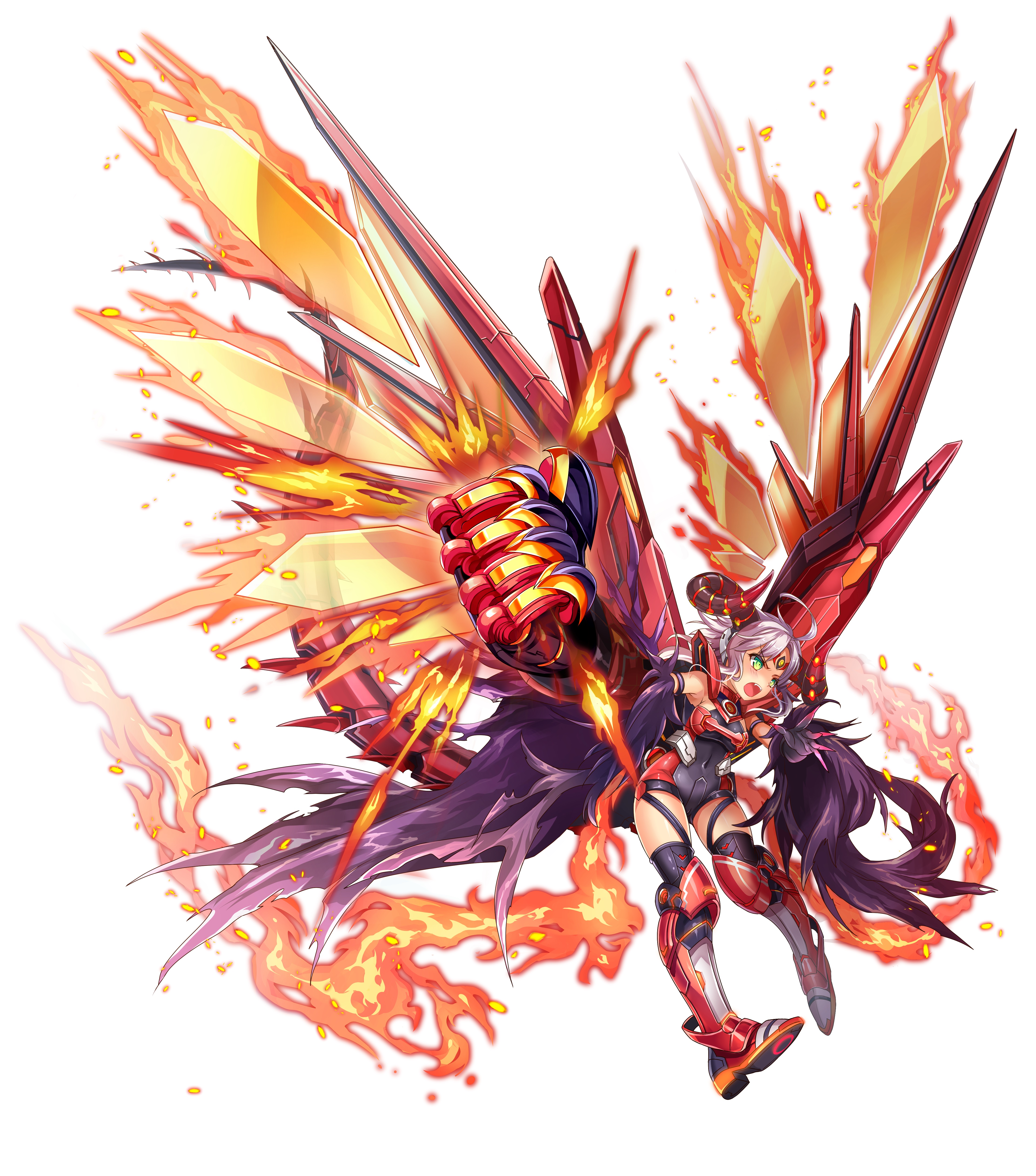 画像集/「神姫PROJECT」，イベント「怒り狂う炎龍帝」を開催。火属性の神姫や幻獣が報酬