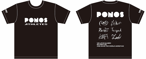 画像ギャラリー No.002のサムネイル画像 / ポノス,自社チーム「PONOS Athletes」の公式グッズを発売。Tシャツやマフラータオル,リストバンドなど