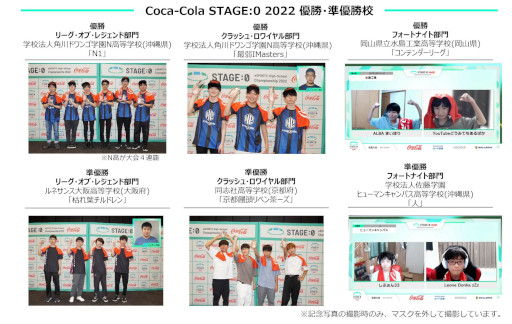 画像集#002のサムネイル/高校生を対象としたeスポーツ大会「Coca-Cola STAGE:0 2022」が閉幕。各部門の結果を発表