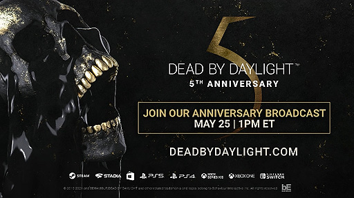 Dead By Daylight 5周年記念配信は日本時間5月26日2時から バイオハザード コラボチャプターで実装される新コンテンツのお披露目も Dead By Daylight 5周年記念配信は日本時間5月26日2時から バイオハザード コラボチャプターで実装される新コンテンツのお披露目も