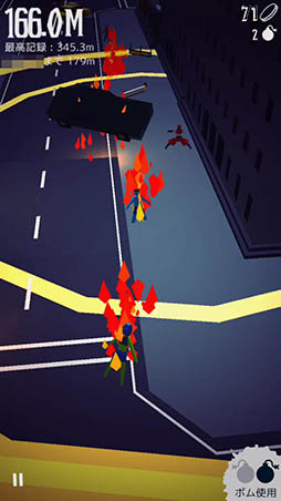 画像ギャラリー No.004のサムネイル画像 / ひたすら回転してゾンビを避けろ。iOS向けカジュアルゲーム「1000m ゾンビエスケープ!」を紹介する「(ほぼ)日刊スマホゲーム通信」第1095回