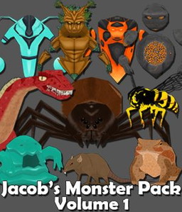 画像ギャラリー No.009のサムネイル画像 / 「SMILE GAME BUILDER」用の3Dモンスターモデル「Jacob’s Monster Pack Volume 1」が発売