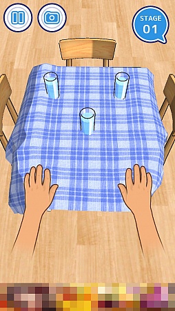 画像ギャラリー No.002のサムネイル画像 / ひたすら引っぱり続けるフリックアクションゲーム「俺に引けないテーブルクロスはない!!」を紹介する「(ほぼ)日刊スマホゲーム通信」第1087回