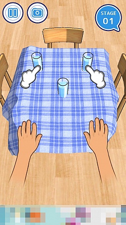 画像ギャラリー No.003のサムネイル画像 / ひたすら引っぱり続けるフリックアクションゲーム「俺に引けないテーブルクロスはない!!」を紹介する「(ほぼ)日刊スマホゲーム通信」第1087回