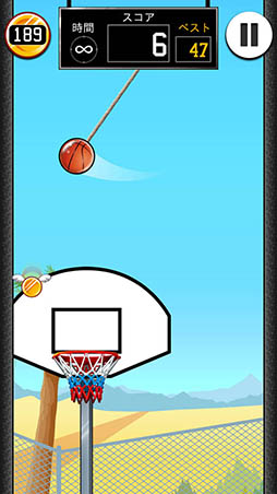 画像ギャラリー No.004のサムネイル画像 / ロープを切って連続ゴールを狙え。カジュアルゲーム「Basket Fall」を紹介する「(ほぼ)日刊スマホゲーム通信」第1108回