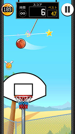 画像ギャラリー No.005のサムネイル画像 / ロープを切って連続ゴールを狙え。カジュアルゲーム「Basket Fall」を紹介する「(ほぼ)日刊スマホゲーム通信」第1108回