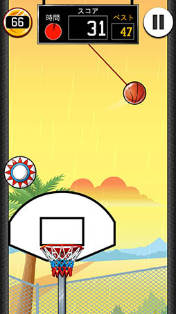 画像ギャラリー No.009のサムネイル画像 / ロープを切って連続ゴールを狙え。カジュアルゲーム「Basket Fall」を紹介する「(ほぼ)日刊スマホゲーム通信」第1108回