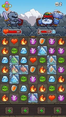 画像ギャラリー No.004のサムネイル画像 / マッチ3パズルで敵を倒すRPG「Good Knight Story」を紹介する「(ほぼ)日刊スマホゲーム通信」第1109回