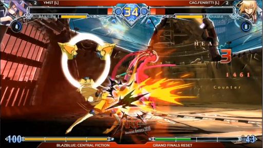 画像ギャラリー No.003のサムネイル画像 / 「ARCREVO America 2019」,「BLAZBLUE CENTRALFICTION」部門の優勝はヤマシタ選手。優勝賞金2万ドルを獲得