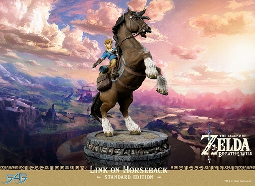 画像集#001のサムネイル/「ゼルダの伝説　ブレス オブ ザ ワイルド」より，大馬にまたがったリンクの全高約56センチのハイエンドスタチューが登場