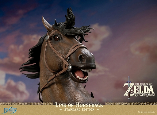 画像集#003のサムネイル/「ゼルダの伝説　ブレス オブ ザ ワイルド」より，大馬にまたがったリンクの全高約56センチのハイエンドスタチューが登場