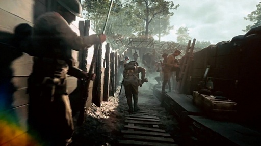 画像ギャラリー No.009のサムネイル画像 / 「バトルフィールド1」の詳細をチェック。戦車と馬が駆け合い,兵士達がスコップで殴り合う。この混沌こそがバトルフィールドの原点回帰だ