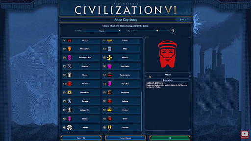 画像ギャラリー No.001のサムネイル画像 / 「シドマイヤーズ シヴィライゼーション VI」,12月ゲームアップデートの配信が本日スタート。登場する勢力の種類と数が選べる「都市国家ピッカー」を実装