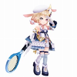 画像ギャラリー No.005のサムネイル画像 / 「白猫テニス」にXmas衣装のルチア,ジーク,サテラが参戦。Xmasイベントを実施