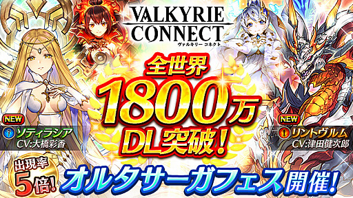 画像ギャラリー No.001のサムネイル画像 / 「ヴァルキリーコネクト」,累計1800万DL記念のキャンペーンを開催