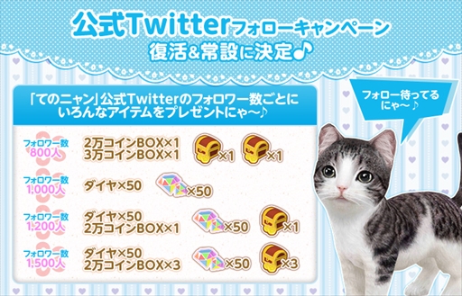 画像ギャラリー No.004のサムネイル画像 / 「てのひらニャンコ」のDL数が10万を突破。記念キャンペーンを開催