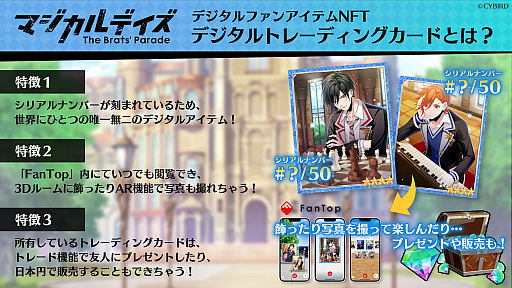 画像ギャラリー No.004のサムネイル画像 / 「マジカルデイズ」,デジタルトレーディングカードの販売を開始