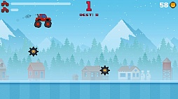 画像ギャラリー No.001のサムネイル画像 / ジャンプではなく押さえ込む!? 一風変わった操作性の横スクロールアクションゲーム「Crazy Truck!」を紹介する「（ほぼ）日刊スマホゲーム通信」第1131回