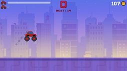 画像ギャラリー No.002のサムネイル画像 / ジャンプではなく押さえ込む!? 一風変わった操作性の横スクロールアクションゲーム「Crazy Truck!」を紹介する「（ほぼ）日刊スマホゲーム通信」第1131回