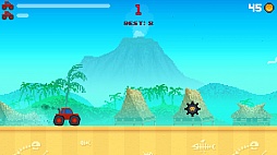 画像ギャラリー No.003のサムネイル画像 / ジャンプではなく押さえ込む!? 一風変わった操作性の横スクロールアクションゲーム「Crazy Truck!」を紹介する「（ほぼ）日刊スマホゲーム通信」第1131回