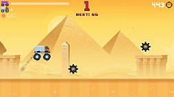 画像ギャラリー No.008のサムネイル画像 / ジャンプではなく押さえ込む!? 一風変わった操作性の横スクロールアクションゲーム「Crazy Truck!」を紹介する「（ほぼ）日刊スマホゲーム通信」第1131回